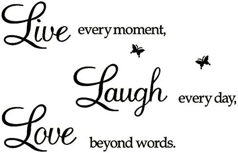 Rertcioph Live Every Moment,Laugh Every Day,Love Beyond Words,Wall Sticker Motivational Wall Decals,Family Inspirational Wall Stickers Quotes Rertcioph Live Every Moment,Laugh Every Day,Love Beyond Words,Wall Sticker Motivational Wall Decals,Family Inspirational Wall Stickers Quotes