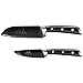 Cangshan S+ Series 1022094 German Steel Forged 2-Piece Titanium Coated Santoku Starter Knife Set with Sheaths, Noir Black