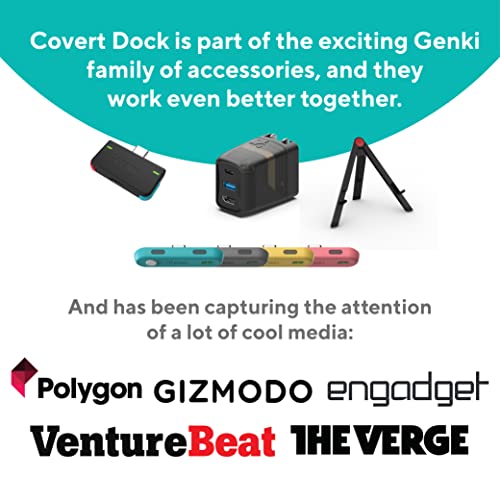 GENKI Global Covert Dock for Nintendo Switch Ultra Portable Dock and  USB-C Cable for TV Docking Chargi