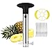 Pineapple Corer Cutter Slicer Peeler, GIPTIME Stainless Steel Pineapple Tools, Easy To Use and Clean, Dishwasher Safe, 8 Fruit Forks As Bonus