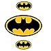Batman Colored Bat Logo Superhero DC Comics Movie Auto Car Truck SUV Vehicle Garage Home Office Wall Decal Sticker - 3pc Stick Onz
