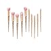 Saking 10 Pieces Unicorn Makeup Brushes Set Professional Foundation Eyebrow Eyeliner Blush Cosmetics Brush Kit