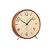 KAMEISHI 8 Inch Desk Clocks Battery Operated Wood Silent Non-Ticking Large Numerals Analog Table Clock Round Sweep Quartz Movement Mantel and Tabletop Clocks Decor HD Glass Easy to Read KSZ828 Brown primary