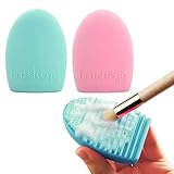 MLMSY 2 piece Cleaning Silicone Glove Brush Egg Makeup Brush Washing Scrubber Board Cosmetic Clean Tools (2 Piece)