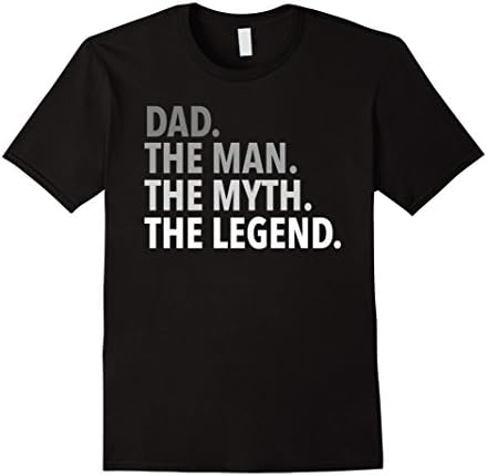 Mens Dad - The Man The Myth The Legend T Shirt Dad Father Large Black