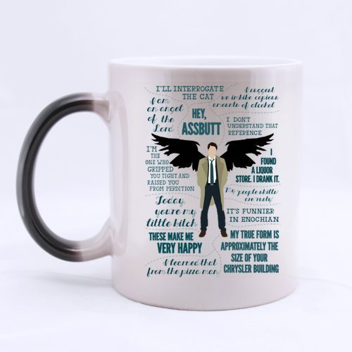 Castiel Story line Custom Morphing Mug??Hot Custom Plum blossom and Peony Ceramic Coffee Mug 11 Oz Tea Cup by Plum blossom and Peony