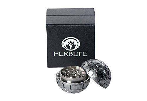 image for Death Star 3 Piece Herb Grinder With Pollen Scraper By Herb Life (Grin