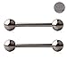 Ruifan Grade 23 Titanium Externally Threaded Shield Barbell Ring Bar Body Piercing 14G 5/8Inch 2PCS