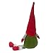 GMOEGEFT Scandinavian Christmas Gnome Plush, Swedish Tomte, Nordic Santa Gnome, Holiday Home Decoration Birthday Gift, 17 Inches (Red and Green Sit)