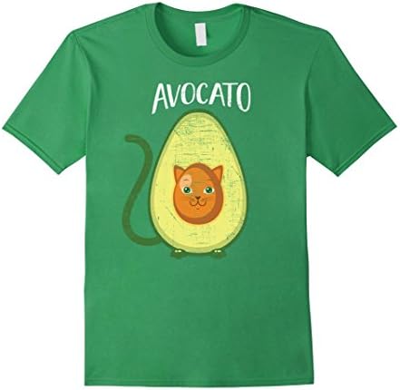Mens Avocato | Cute Cat Avocado T-Shirt 2XL Grass