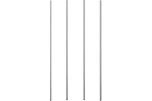 Zedfire Pack of 4 Mobile Wire Shelving Posts, Customize Poles Height: 8" - 86", Heavy Duty Pole (Chrome, Black Epoxy, Green Epoxy) Replacement Poles for Shelves (1")