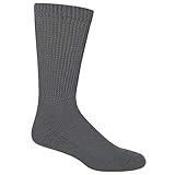 Dr. Scholl's Diabetes & Circulatory Diabetic Sock Crew Large Charcoal 1 Pair Size 7-12