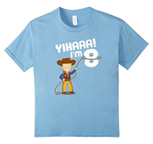 Kids Cute 8th Birthday Boy Cowboy Infant Shirt Kids 8 Year Old