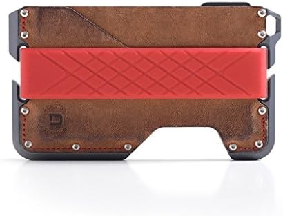 Dango D01 Dapper EDC Wallet - Made in USA - Genuine Leather, CNC Alum, RFID Blocking