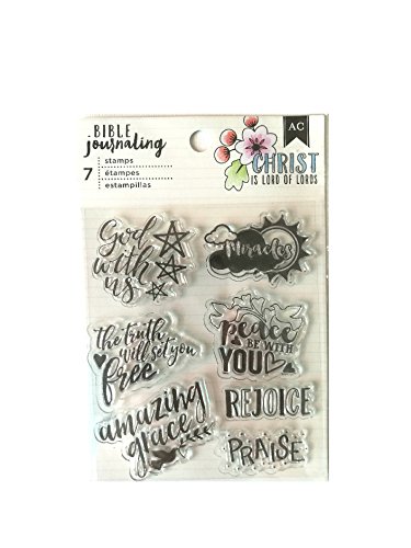 American Crafts 7 Piece Stamps Bible Journaling Scrapbook Spiritual God Grace 378667