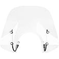 Scooter Bikes Windscreen Round Headlight Front Fairing Windshield Wind Deflector Visor for Piaggio Primavera 150 GTS250 GTS300 GTS 250 300 2017 2018 2019 (Clear)