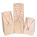 BOCAR 3PCS Natural Wood Drop Necklace Display Stand Organizer Holder for Necklace (MT-DZ)