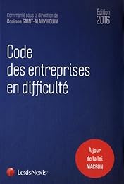 Code des entreprises en difficulté 2016