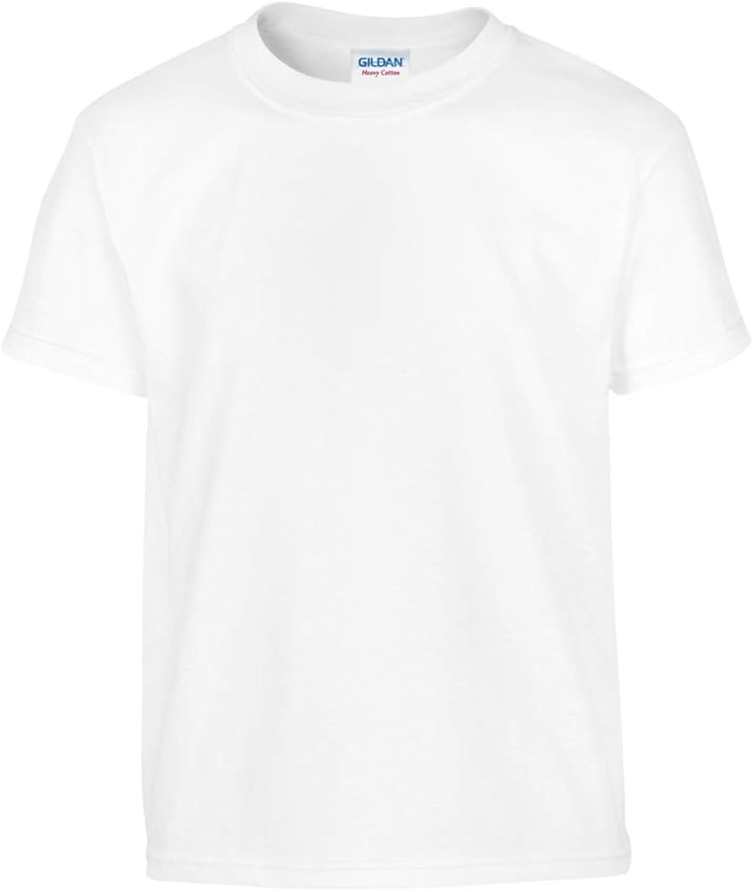 Gildan Childrens Unisex Heavy Cotton TShirt (M) (White