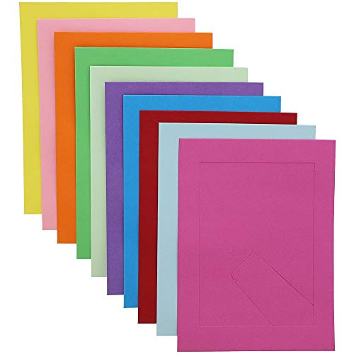 Juvale Cardboard Photo Picture Frame Easel (5 x 7 in, 10 Colors, 30