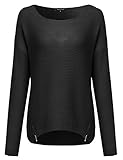 MBE Women's Basic Chunky Knit Sweater With Side Zippers