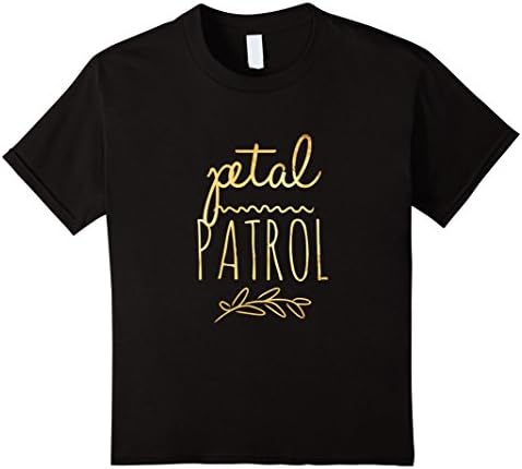 Kids Petal Patrol Flower Little Girl T-Shirt 12 Black