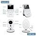 AXBON Wireless Video Baby Monitor with Infrared Night Vision Camera (2.4 inch LCD) Two-Way Audio,Temperature Monitoring, Rapid Recharge Technology and Power Save Mode