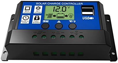 Hotab 30A Solar Panels Battery Charge Controller PWM 12V 24V With LCD Display Dual USB Solar Panel Charger