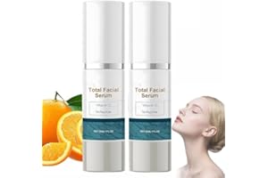 Total Serum Package, Vitamin C And Hyaluronic Acid Serums for Women & Men 1Fl oz (2Pcs)