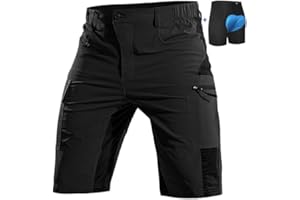 Cycorld Mountain-Bike-Shorts-Mens-Padded Biking Baggy Cycling Short Padding