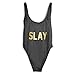 Dixperfect One Piece Swimsuit with High Cut and Low Back for Women (XL, P4-Slay)