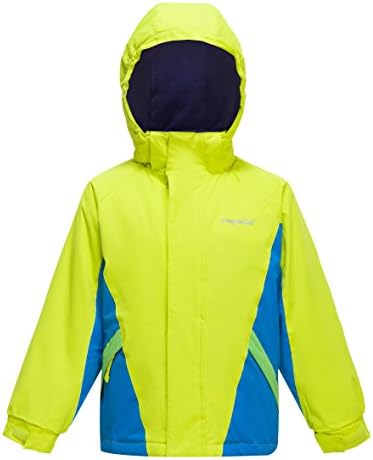 Boy's Winter Waterproof Windproof Lightweight Jacket Functional Outdoor Coat with Hood Warm Kids