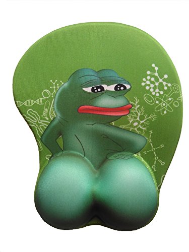 DXD 3D Mouse Pad Mat for Pain Relief Anime Ergonomic with Frog Butts Gel Wrist Rest Support, Gaming Mousepad with Memory Foam Non-Slip Rest Pad for Typist Office, Computer, Laptop.