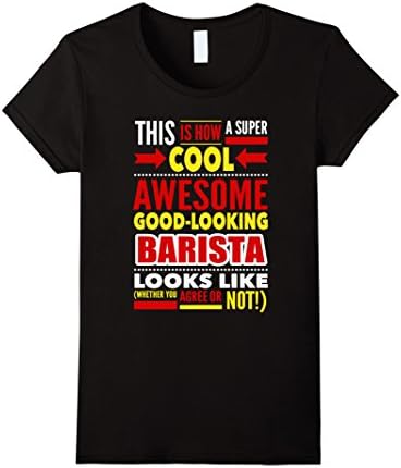 Womens Funny Statement T Shirt For Baristas Large Black