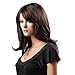 KOLIGHT Hot Fashion Wigs Medium Long Curly Brown-Black Women Ladies Hair Replacement Wig Free Cap+ Comb