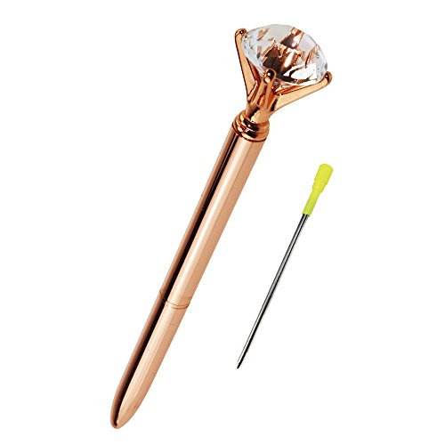 Rose gold pen, ballpoint pen fine point black ink with …