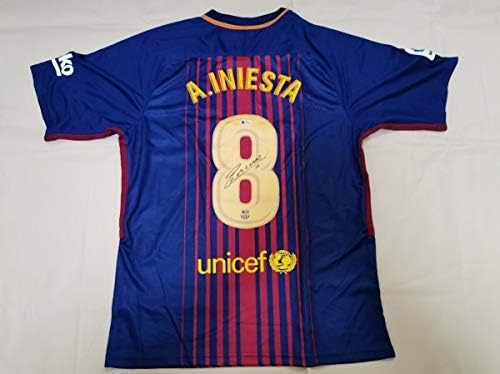 Amazon サッカーアンドレス イニエスタ 直筆サインバルセロナレプリカジャージ Becket社証明書付 おもちゃ ホビー