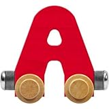 NameTrain Bright Letter Car A - Made in USA (Red)