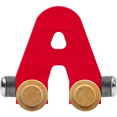 NameTrain Bright Letter Car A - Made in USA (Red)