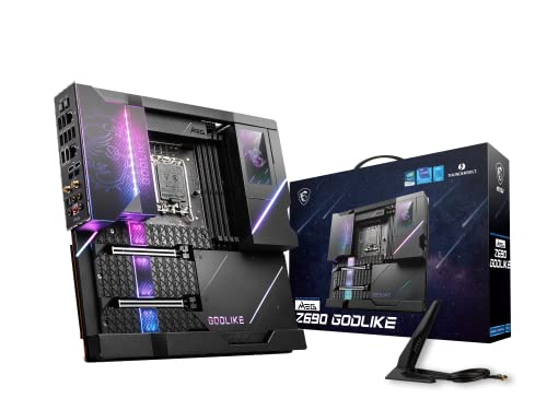 MSI MEG Z690 GODLIKE DDR5 Motherboard, E-ATX - Supports Intel 12th Gen Core Processors, LGA 1700 -…