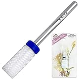 Beauticom Pana Professional USA Ceramic White Small Barrel Bit Nail Drill (Grit: MEDIUM) 3/32
