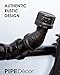 Wall Mounted Industrial Pipe Coat Rack by Pipe Decor Heavy Duty, Rustic Iron DIY Style, Black Electroplated Finish for Entryway with Mounting Hardware Included, 4 Clothes Hooks, Oil and Rust Free