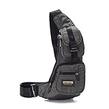 Lanspace Sling Chest Bags Small Shoulder Pack Cross body Backpack Single-shoulder Daypack for Outdoor Cycling Hiking Camping Biking Men Women (Gray)