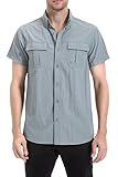 Trailside Supply Co.Men's Quick-Dry Nylon Breathable Insect-repellable Fishing Shirt Short Sleeve