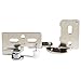 Snap Closing Semi-Concealed Hinges - Nickel (pair) - 1/4 overlay