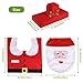 Santa Claus Bathroom Christmas Decorations, 3 Pack Christmas Snowman Santa Toilet Seat Covers and Water Tank Top Lid Cover Set for Christmas Home Bathroom Décor
