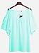 Merryfun Women's Summer Cold Shoulder Ruffle Sleeve Loose Stretch Tops Tunic Blouse Shirt,Lake Blue 2XL