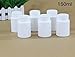 12PCS Plastic Round Container Bottles Storage Holder Dispenser Holder Organizer(White) (150ml)