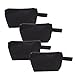 Augbunny 100% Cotton 16oz Heavy Duty Multi-purpose Canvas Zipper Cosmetics Makeup Travel Toiletry Organizing Pouch 4-pack