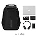 Anti-Theft Business Laptop Backpack Travel Daypack with USB Charging Port School Book Bag Fits 15.6 Inch Laptop Notebook for College Students Work Men & Women Size 12.59'' x 5.12'' x 16.53'' (Black)
